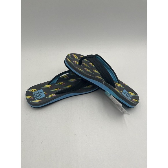 NEW Reef AHI BOLT UP Unisex Kids' Flip Flop Blue Multi US Size 13 No Box - Picture 8 of 9